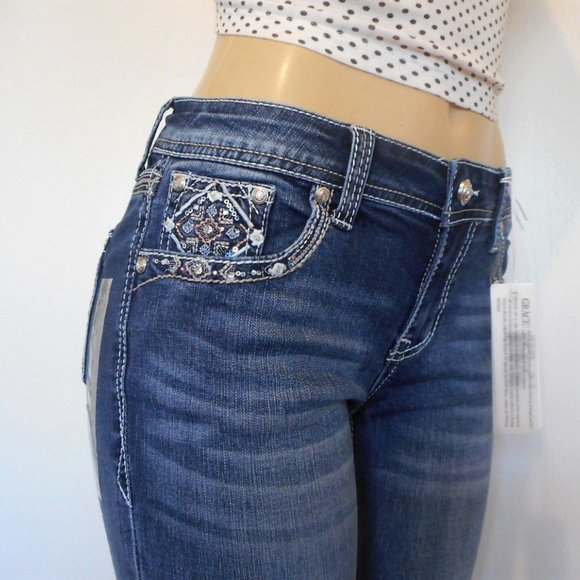 🌸SOLD🌸 New GRACE in LA Jeans Size 29 Mid Rise Boot Cut - Picture 4 of 14